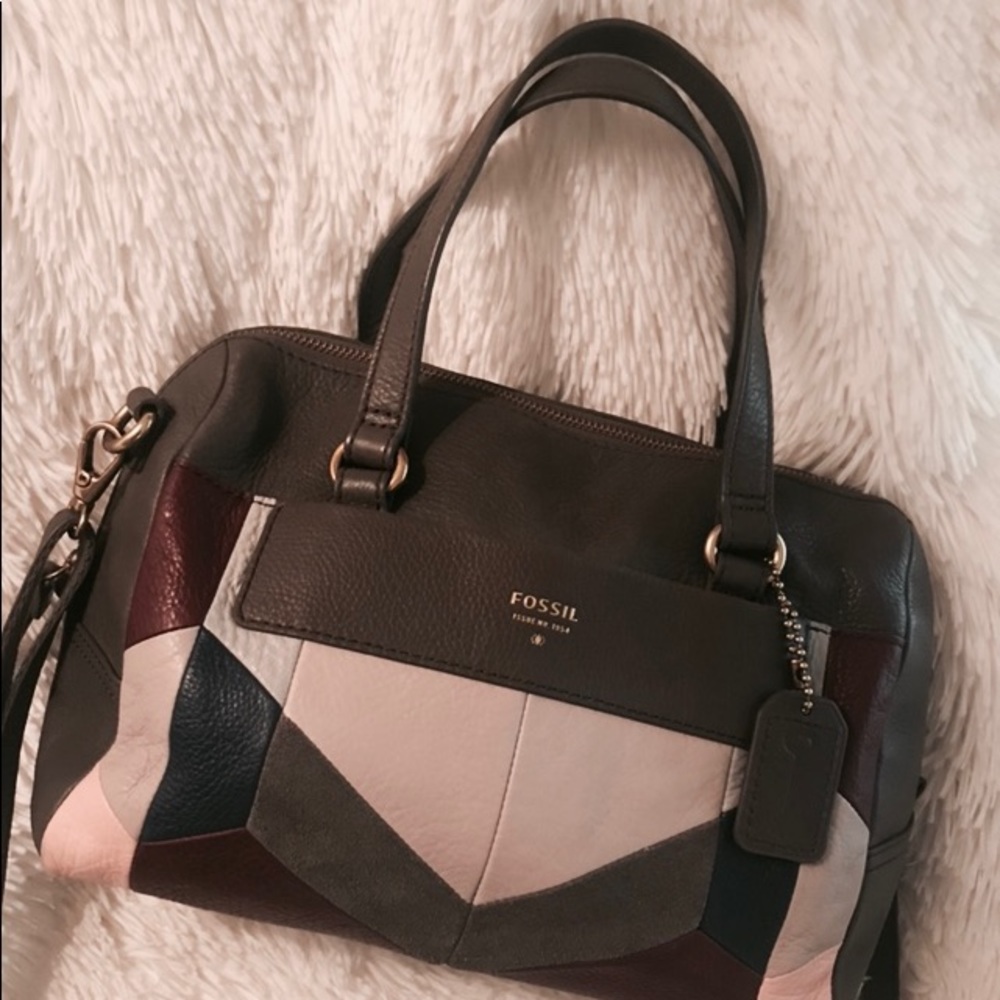 Charcoal Gray Fossil Handbag